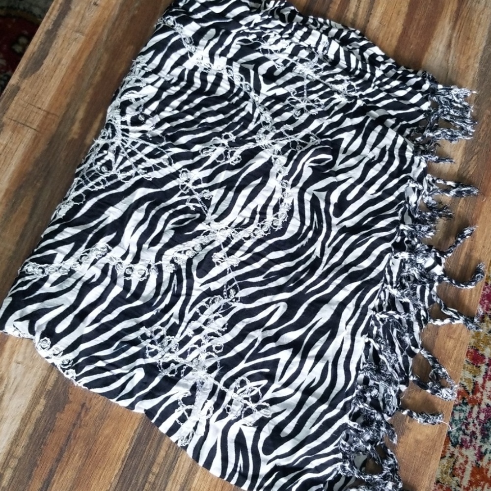 Zebra Blanket Scarf/Wrap